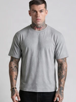 SikSilk Mens Grey Essentials Regular Fit T-Shirt