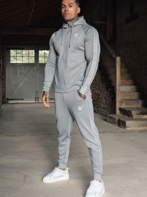 SikSilk Męski Szary Zestaw Bluza z Kapturem i Joggersy