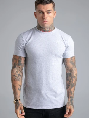 SikSilk Mens Grey Marl Essentials T-Shirt