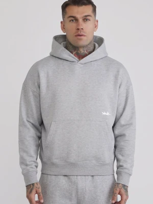 SikSilk Mens Grey Marl Overhead Hoodie