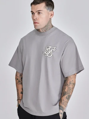 SikSilk Męski Szary Oversized T-Shirt