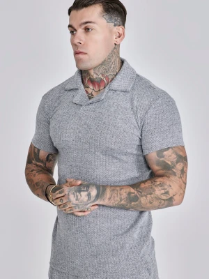 Zdjęcie produktu SikSilk Męska Szara Elegancka Koszulka Polo