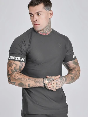 SikSilk Męski Szary Tech T-Shirt