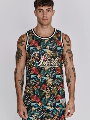 SikSilk Męski Wielokolorowy Tank Top Koszykarski