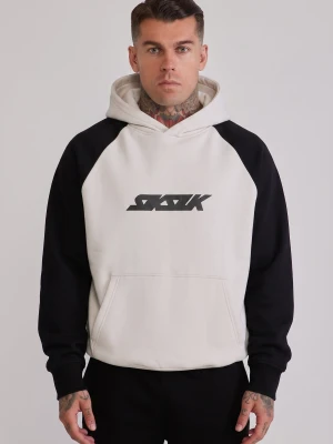 SikSilk Mens Stone and Black Graphic Hoodie