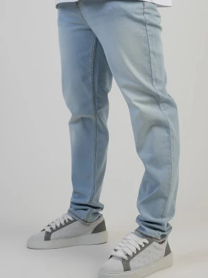 SikSilk Męskie Prane Jasnoniebieskie Slim Fit Jeansy