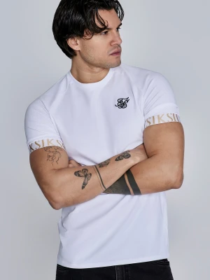 SikSilk Męski Biały Tech T-Shirt