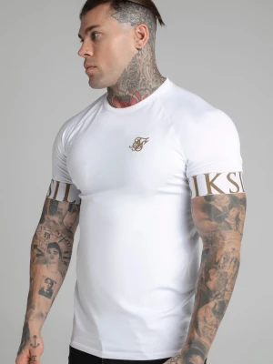 SikSilk Męska Biała Koszulka Techniczna