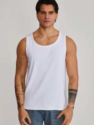 SikSilk Męska Biała Luźna Kamizelka