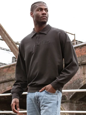 SikSilk Męska Bluza Wyprana Czarna