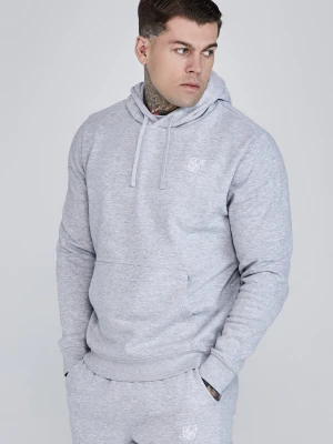SikSilk Męska Bluza z Kapturem Essentials w Kolorze Szarym Melanżowym
