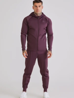 SikSilk Męska Bordowa Bluza z Kapturem i Spodnie Dresowe Zestaw