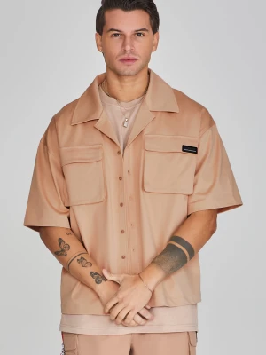 SikSilk Męska Brązowa Koszula Utility Flight