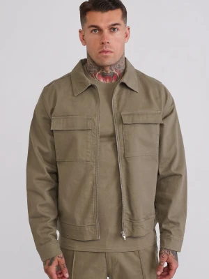 SikSilk Męska Brązowa Koszula Użytkowa Overshirt