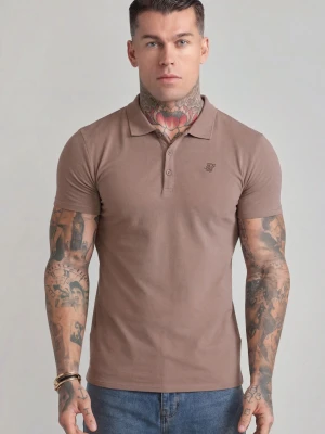 SikSilk Męska Brązowa Koszulka Polo T-Shirt