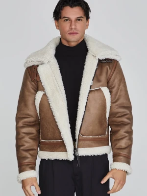 Zdjęcie produktu SikSilk Męska Brązowa Kurtka Aviator