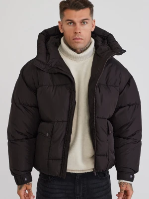 SikSilk Męska Brązowa Kurtka Puchowa