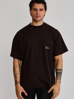 SikSilk Męska Brązowa Oversized T-Shirt