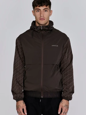 SikSilk Męska Brązowa Wiatrówka AOP