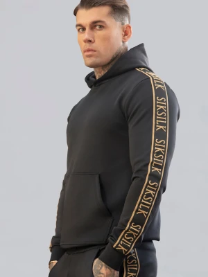 SikSilk Męska Czarna Bluza z Kapturem