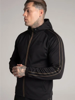 SikSilk Męska Czarna Bluza z kapturem z pełnym zamkiem