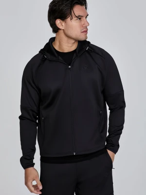 SikSilk Męska Czarna Bluza z Pełnym Zamkiem
