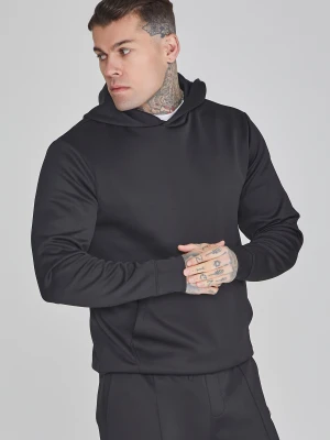 SikSilk Męska Czarna Inteligentna Bluza z Kapturem