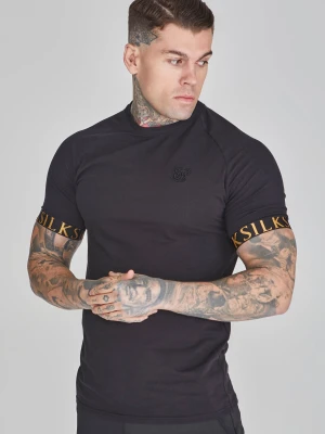 SikSilk Męska Czarna Koszulka Techniczna