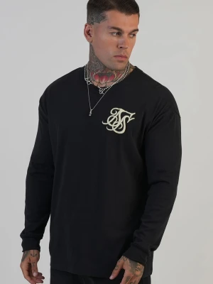 SikSilk Męska Czarna Koszulka z Logiem T-Shirt