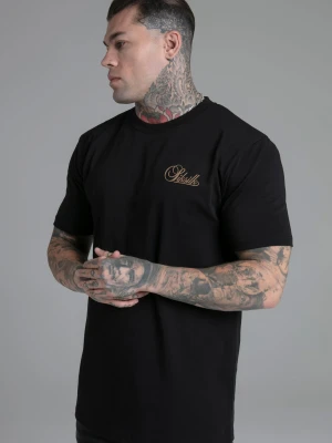 SikSilk Męska Czarna Luźna Koszulka
