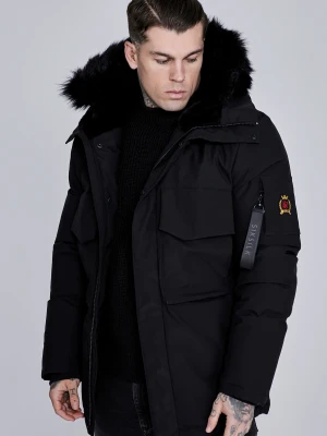 SikSilk Męska Czarna Parka