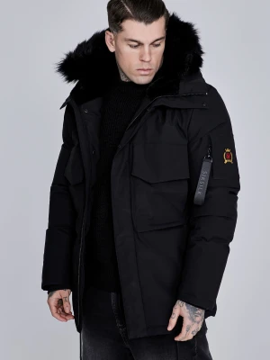 SikSilk Męska Czarna Parka
