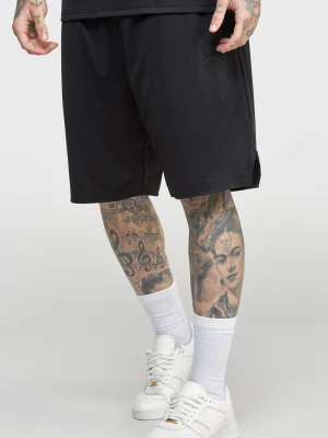 Siksilk Męska Czarna siatka Lose Fit Short
