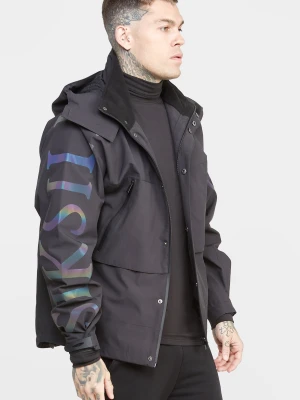 SikSilk Męska Czarna Techniczna Kurtka