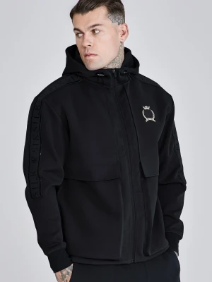 SikSilk Męska Czarna Utility Bluza z kapturem