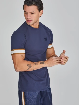 SikSilk Męska Granatowa Koszulka Tech