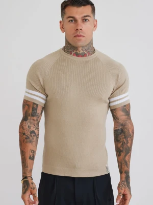 SikSilk Męska Kamienna Dzianinowa Koszulka