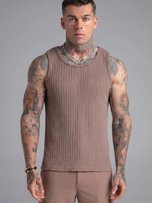 SikSilk Męska Kamizelka Brązowa