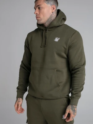 SikSilk Męska Khaki Esencjonalna Bluza z Kapturem