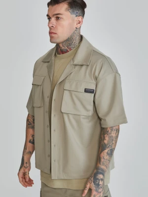 SikSilk Męska Khaki Koszula Utility Flight