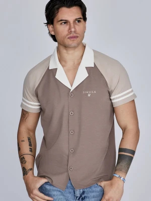 SikSilk Męska Koszula Beżowa