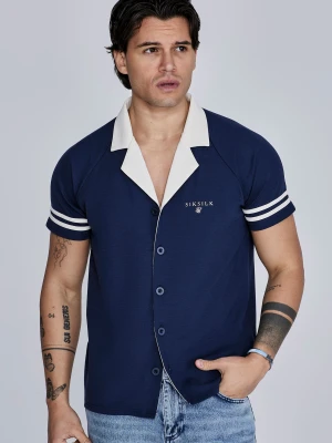 SikSilk Męska Koszula Granatowa