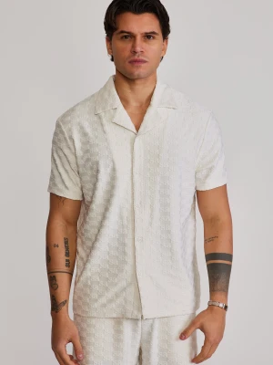 SikSilk Męska Koszulka Ecru z Frotte