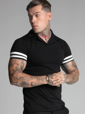 SikSilk Męska Koszulka Polo Czarna
