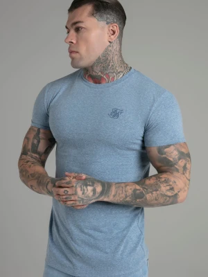 SikSilk Męska Koszulka T w Kolorze Niebieskim Melanż