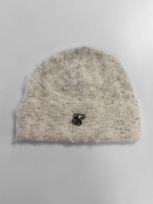 SikSilk Męska Kremowa Dzianinowa Czapka