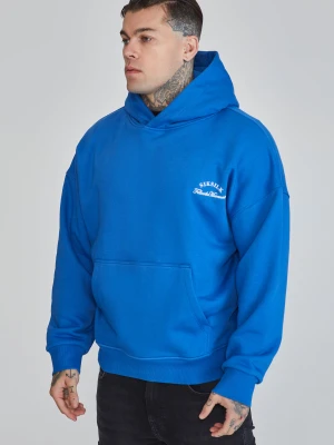 SikSilk Męska Niebieska Bluza z Kapturem z Grafiką