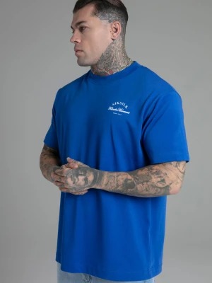 SikSilk Męska Niebieska Koszulka z Grafiką