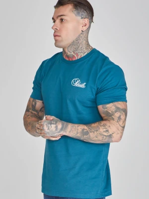 SikSilk Męska Niebieska Koszulka z Luźnym Krojem