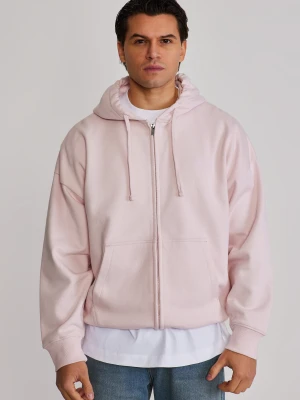 SikSilk Męska Różowa Bluza z Kapturem Full Zip